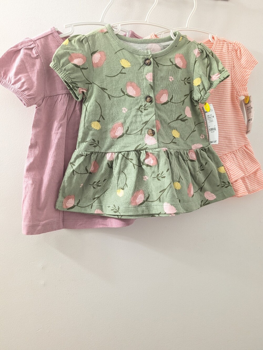 NWT child of mine Set Of 3 Top (Green Flora, Mauve And Pink) 24 M